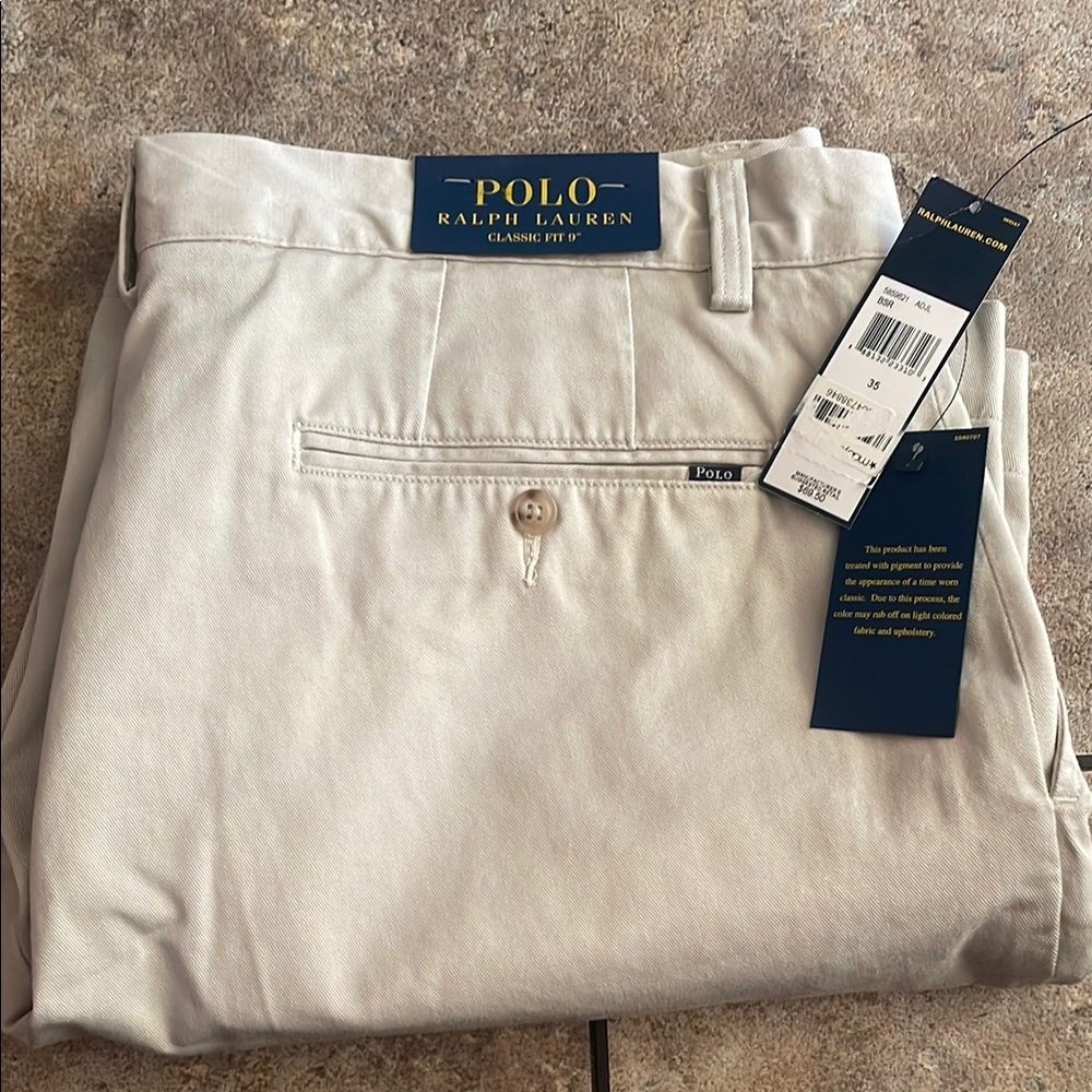 NWT Polo Ralph Lauren Classic Fit 9” 35 waist